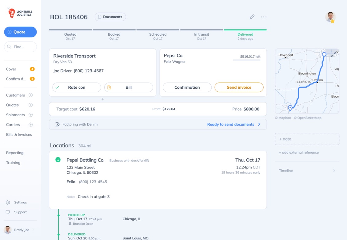 Add LTL shipments to add new revenue with Quote Factory TMS Software showing increased revenue for a freight brokerage using Quote Factory LTL quoting tools